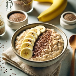 Soothing Oatmeal with Flaxseeds & Bananas: A Hemorrhoid-Friendly Breakfast